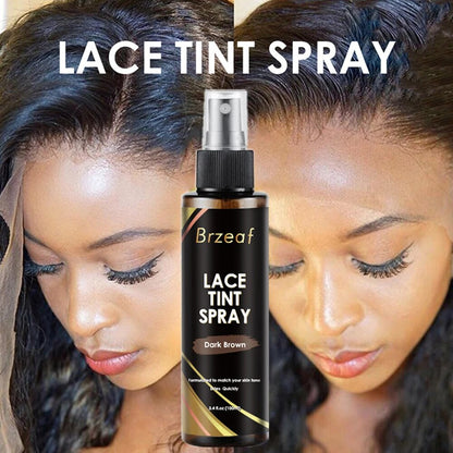 Lace Tint Spray Light/Medium/Dark Brown Lace Tint Mousse Ultra Hold Lace Wig Glue And Remover Elastic Melt Hair Band