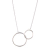 BlingStop Two Circle Interlocking Pendant Necklace