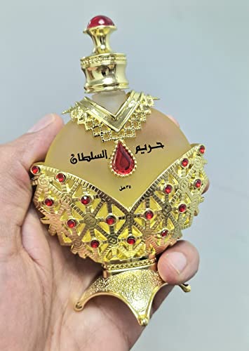 KHADLAJ PERFUMES Hareem Al Sultan Concentrated Perfume Oil Gold for Women, 1.18 Ounce