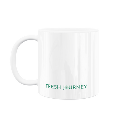 Fresh Journey 11oz White Ceramic Mug