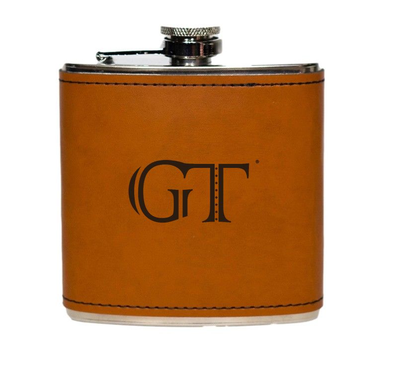 GT LEATHER-WRAPPED FLASK