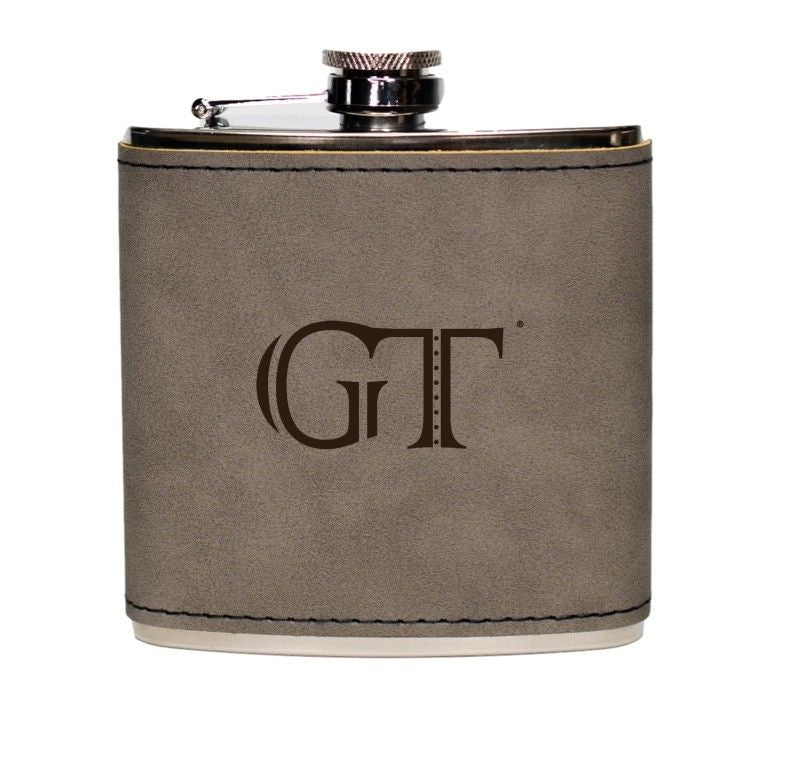 GT LEATHER-WRAPPED FLASK